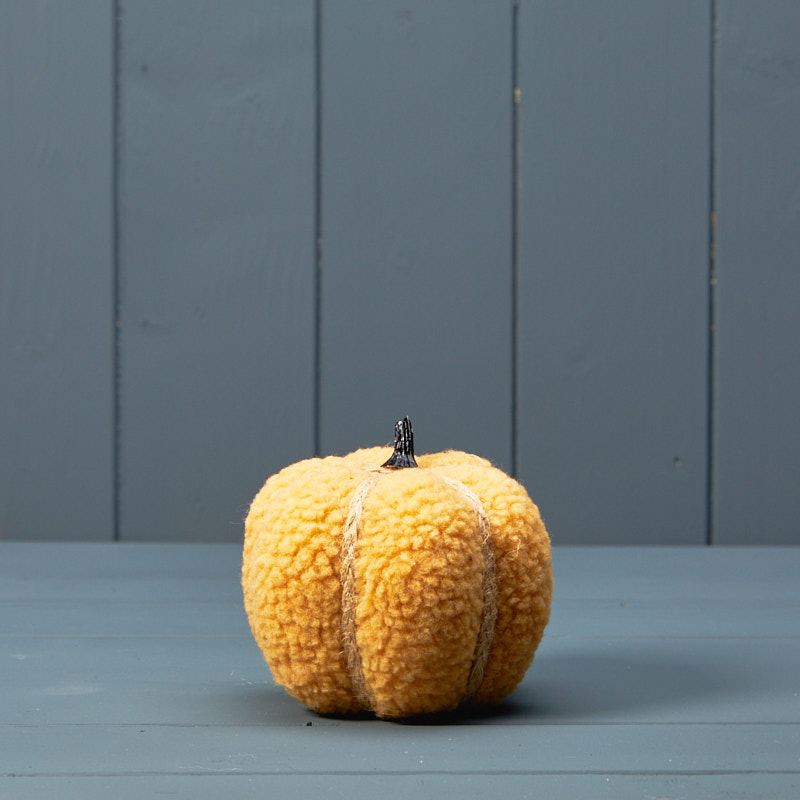 Fluffy Fabric Pumpkin in Peach detail page